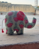 Handcrafted elephants toy made from soft plush material