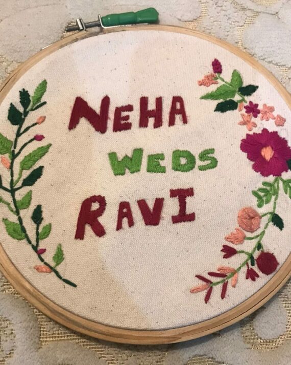 wedding embroidered hoop. aesthetic celebrations
