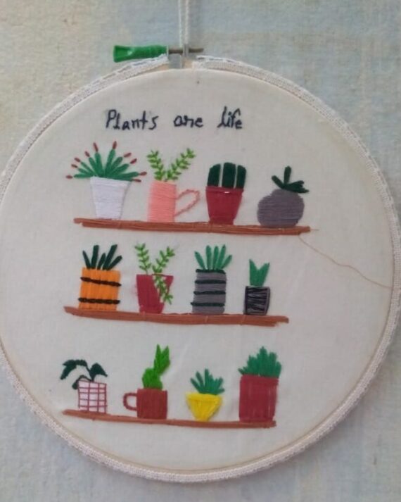 plant lover embroidered hoop. Home Decor , aesthetic